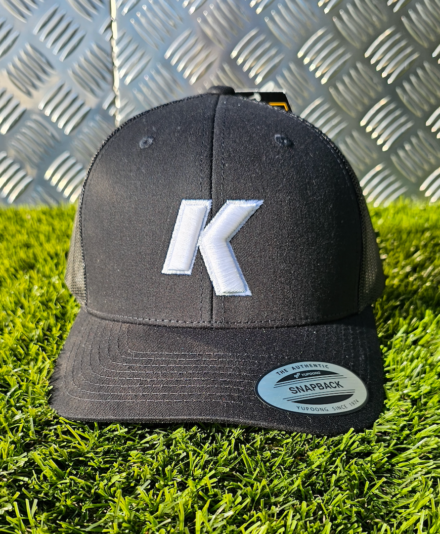 K-Cap (BWW) Black with white stitch & white logo
