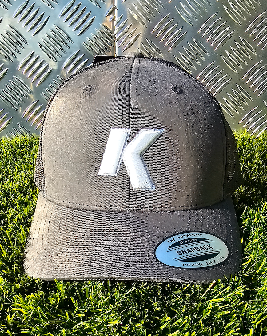 K-Cap (GWW) Grey with white stitch & white logo