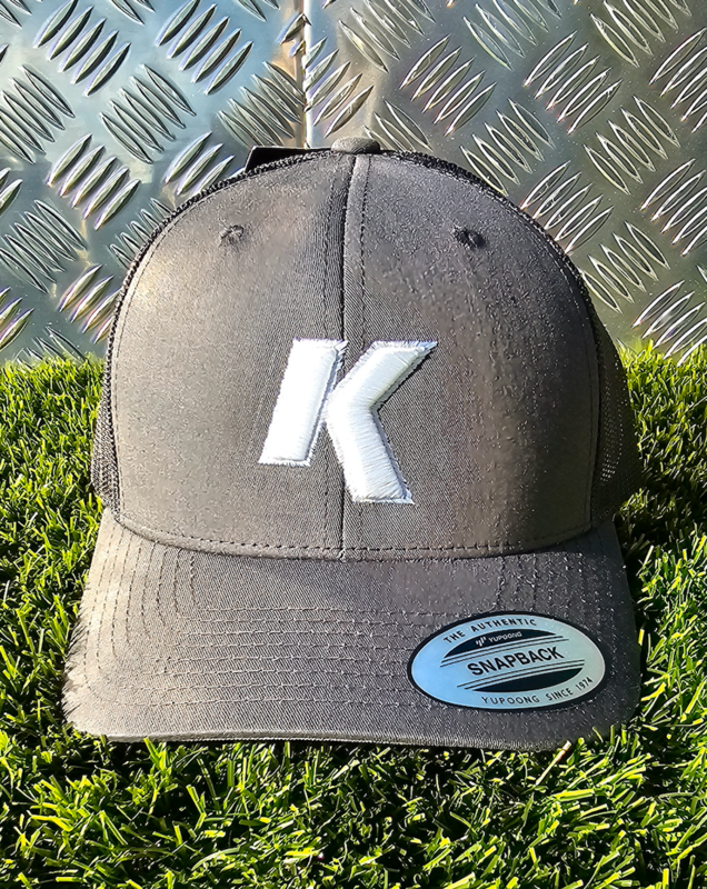 K-Cap (GWW) Grey with white stitch & white logo