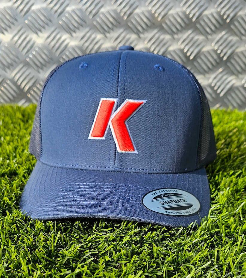 K-Cap (BWR) Navy Blue with white stitch & Red K Logo