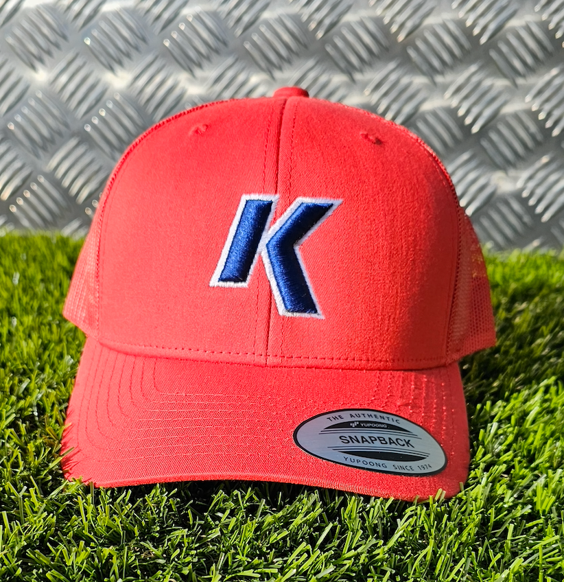 K-Cap (RWB) Red with white stitch & Navy Blue K Logo
