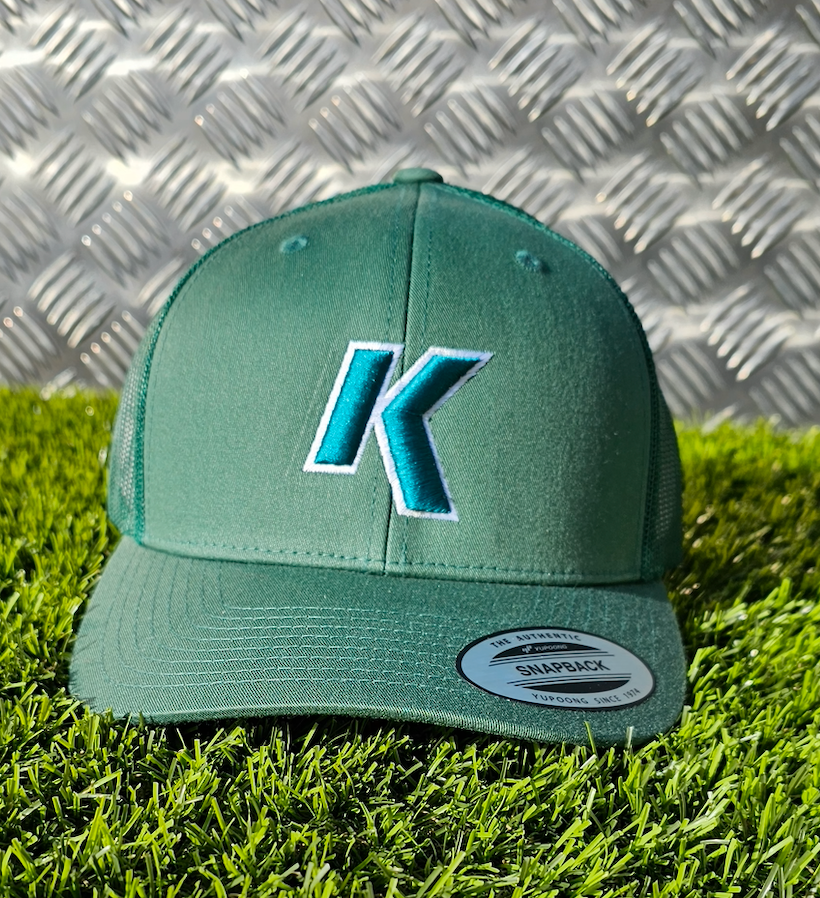 K-Cap (G) Green with White Stitch & Green K Logo
