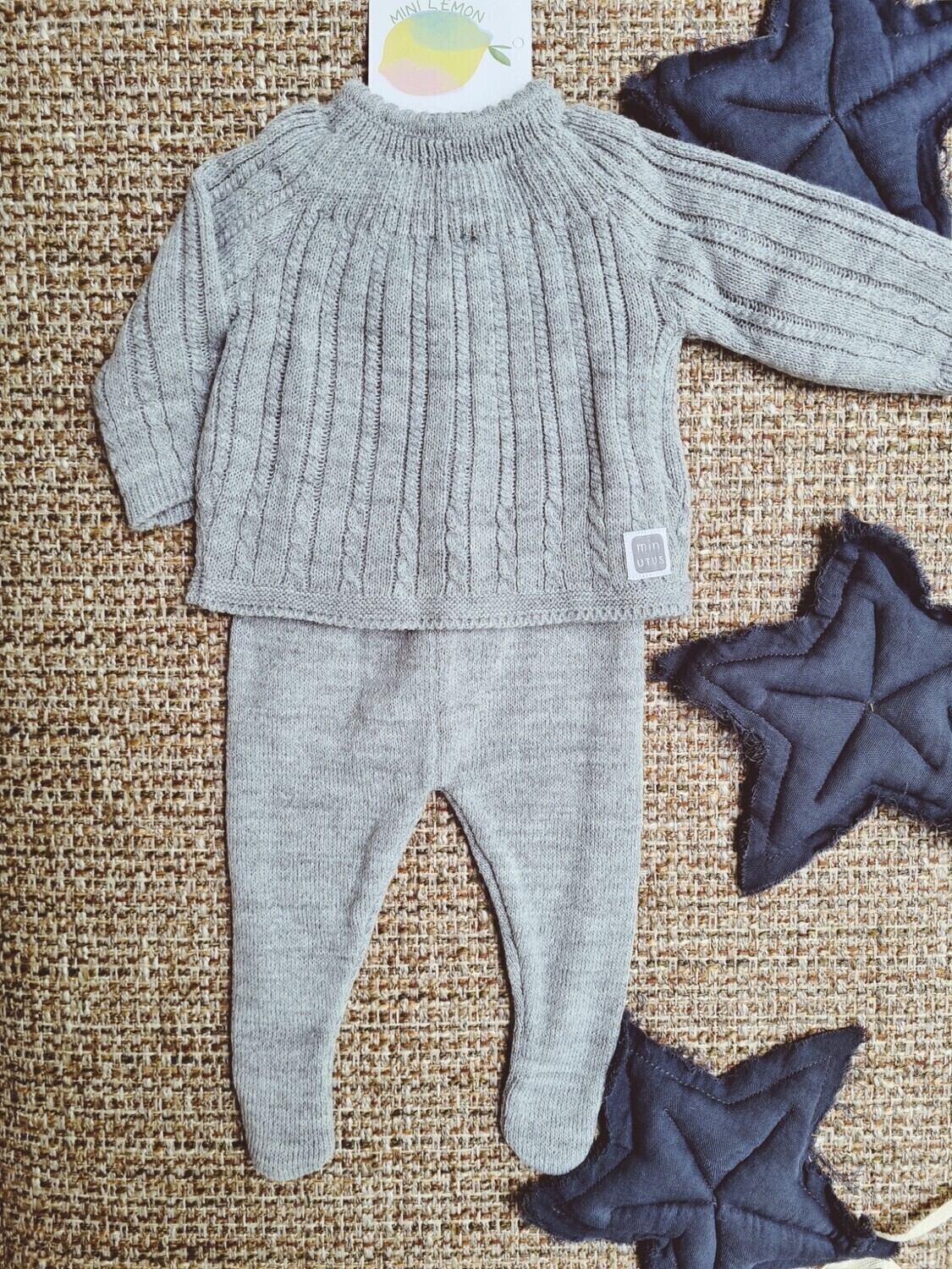 Conjunto 2 peças Lã minutus Cinzento