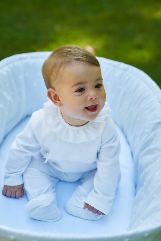 Babygrow Pure branco gola redonda