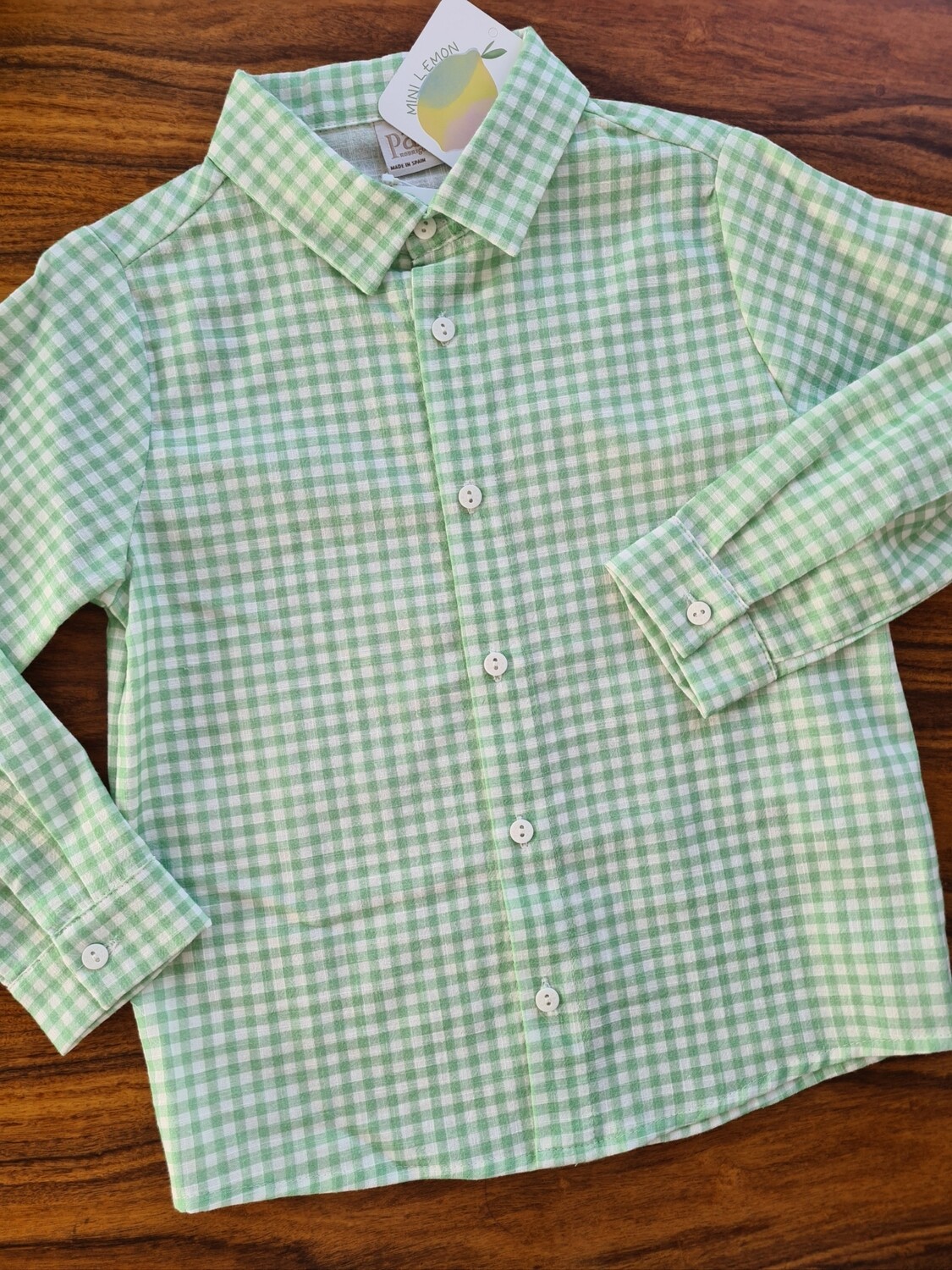 Camisa vichy VERDE | Paz Rodriguez