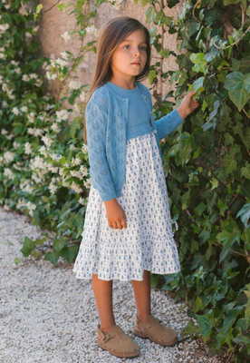 Vestido malha combinada