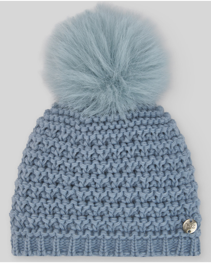 Gorro Pom-pom Azul | Paz Rodriguez