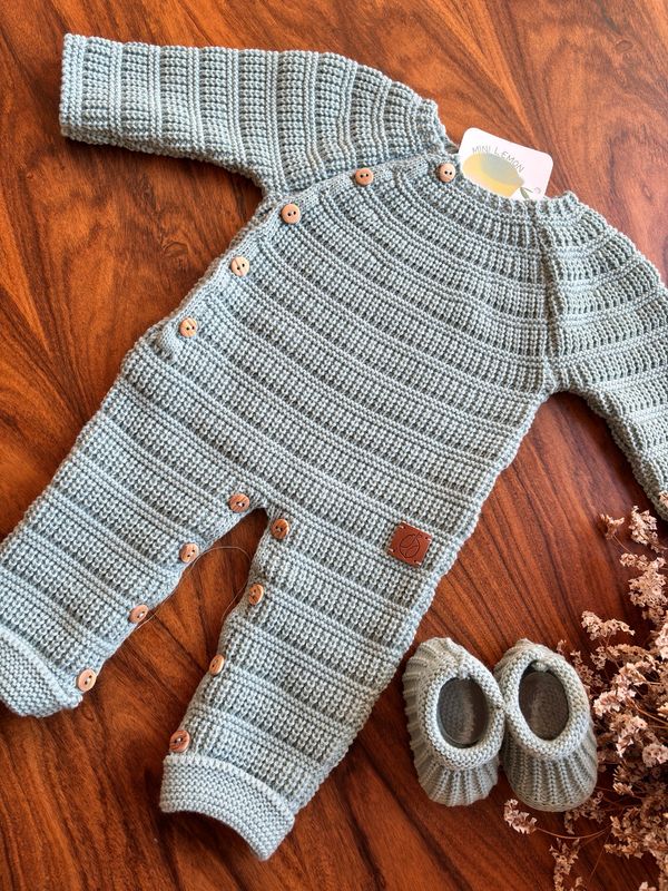 Babygrow tricotado MiniLemon azul aqua