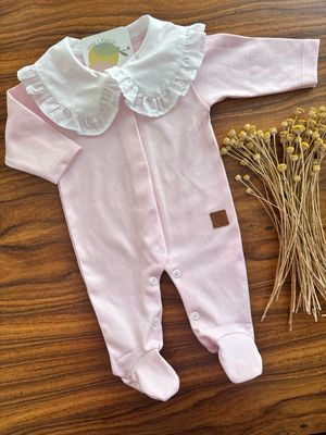 Babygrow Limãozinho folho rosa bebé