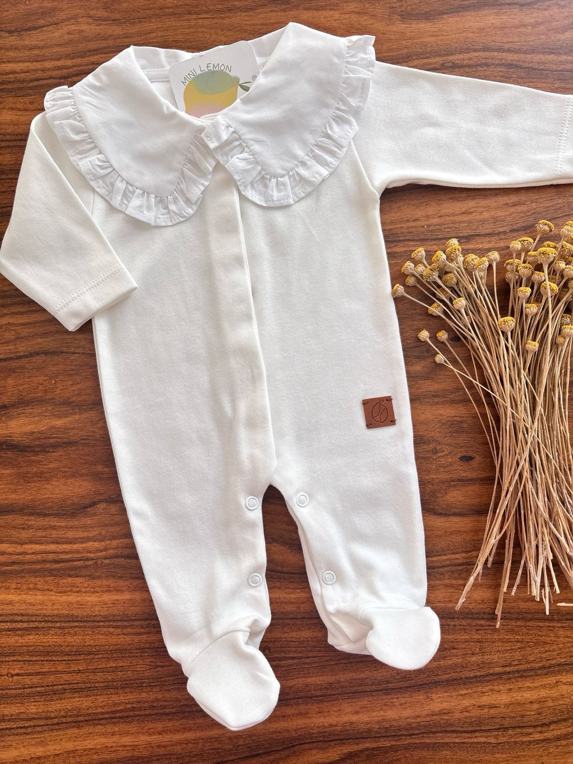 Babygrow Limãozinho folho pérola