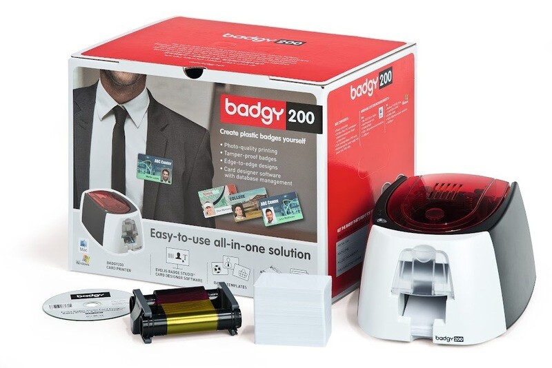 Evolis Badgy 200 - Single side PVC ID card printer Bundle Evolis Badgy 200 - Single side PVC ID card printer Bundle