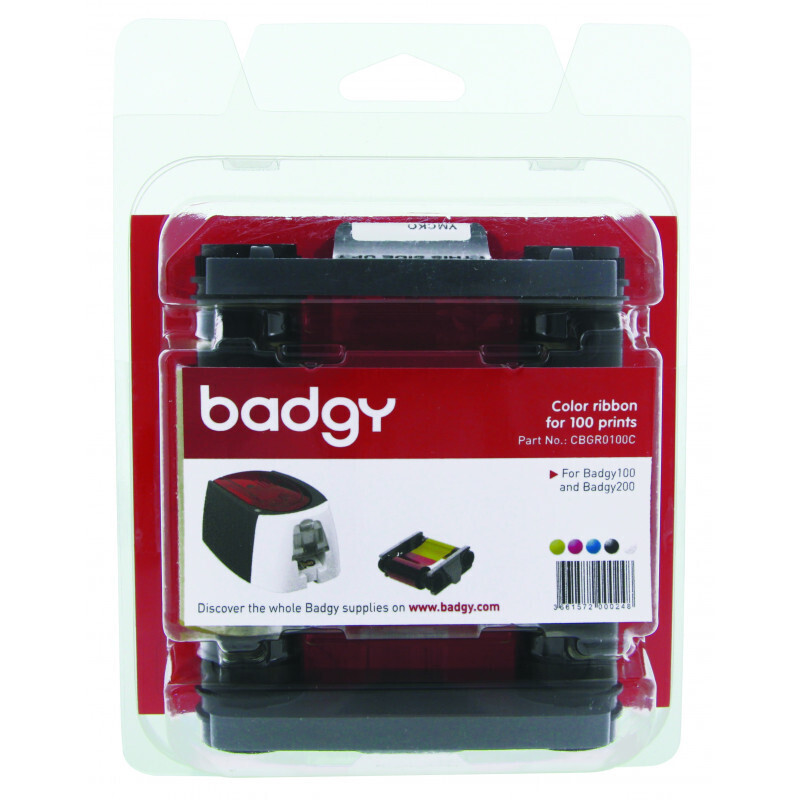 Evolis Badgy 200 YMCKO Full colour ribbon - 100 Images