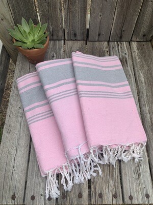 Fouta Towel Pink Gray