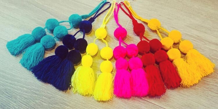 Letra Pom Pom Dusty Blue Small