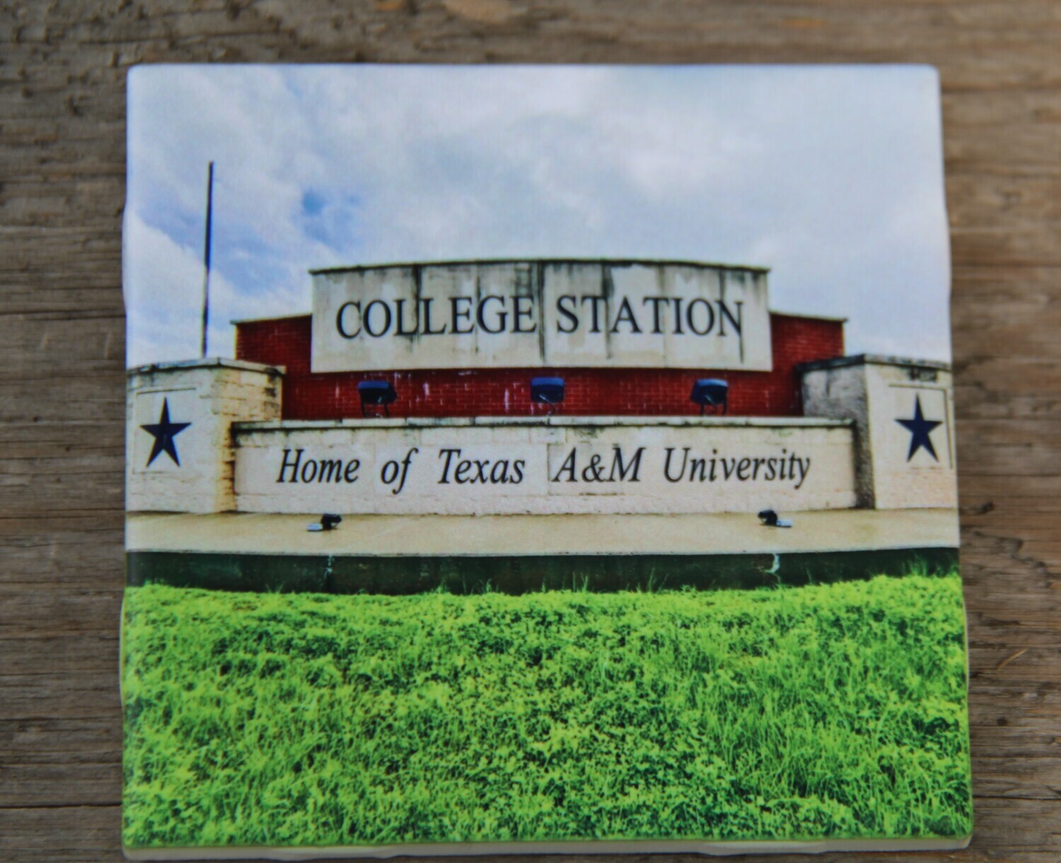 South Austin Gallery Coaster College Station Sign 