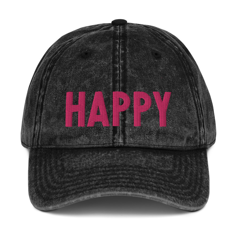 Woo Hoo! It&#39;s Bake Day!  Vintage Cotton Twill Cap, Color: Black