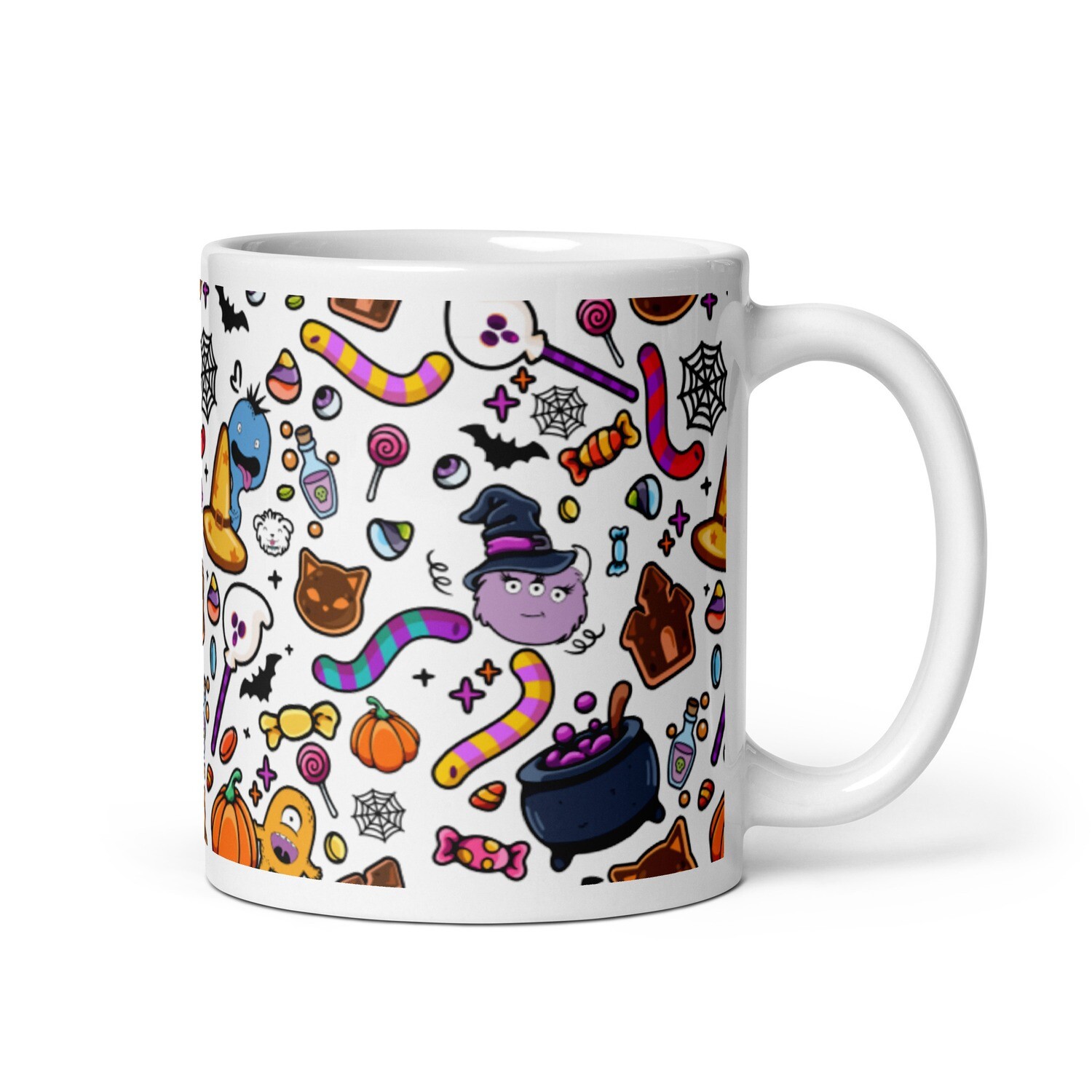 Silly Monsters - White glossy mug
