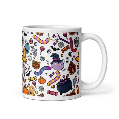 Silly Monsters - White glossy mug