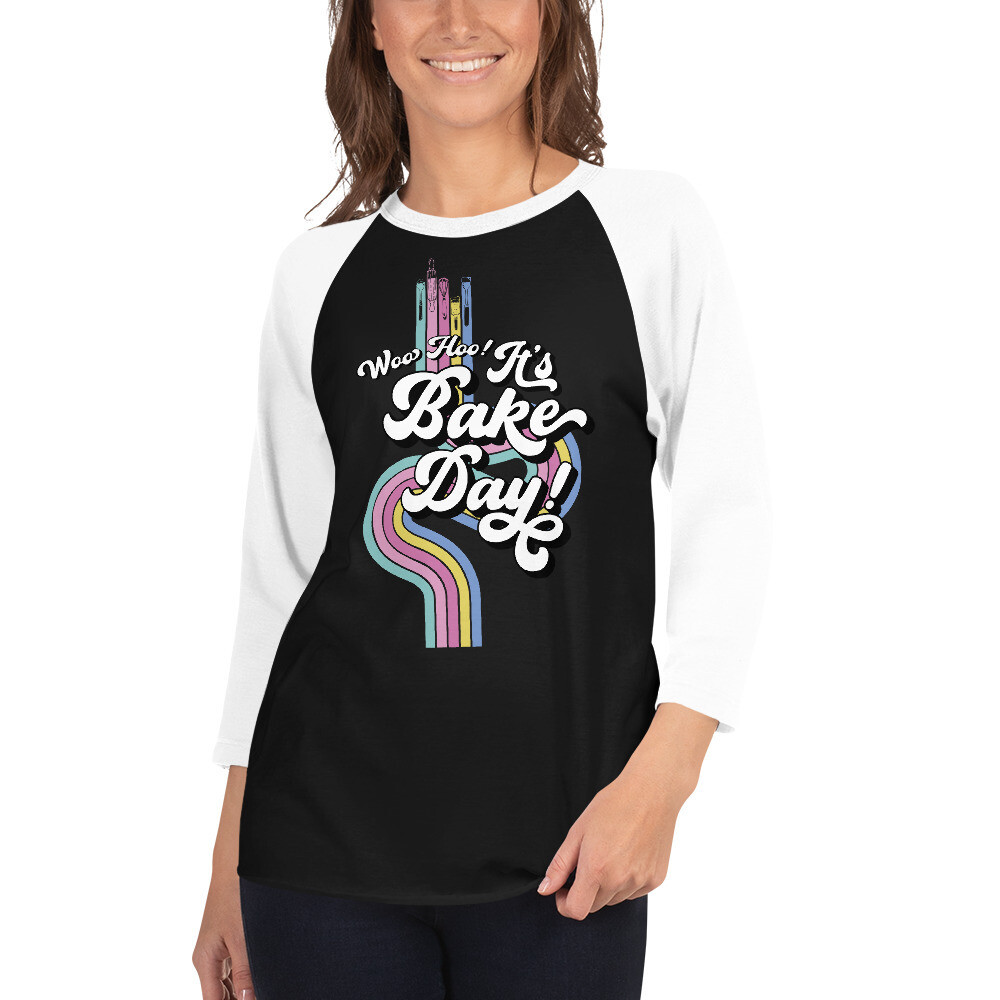 Bake Day 3/4 sleeve raglan shirt