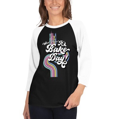 Bake Day 3/4 sleeve raglan shirt