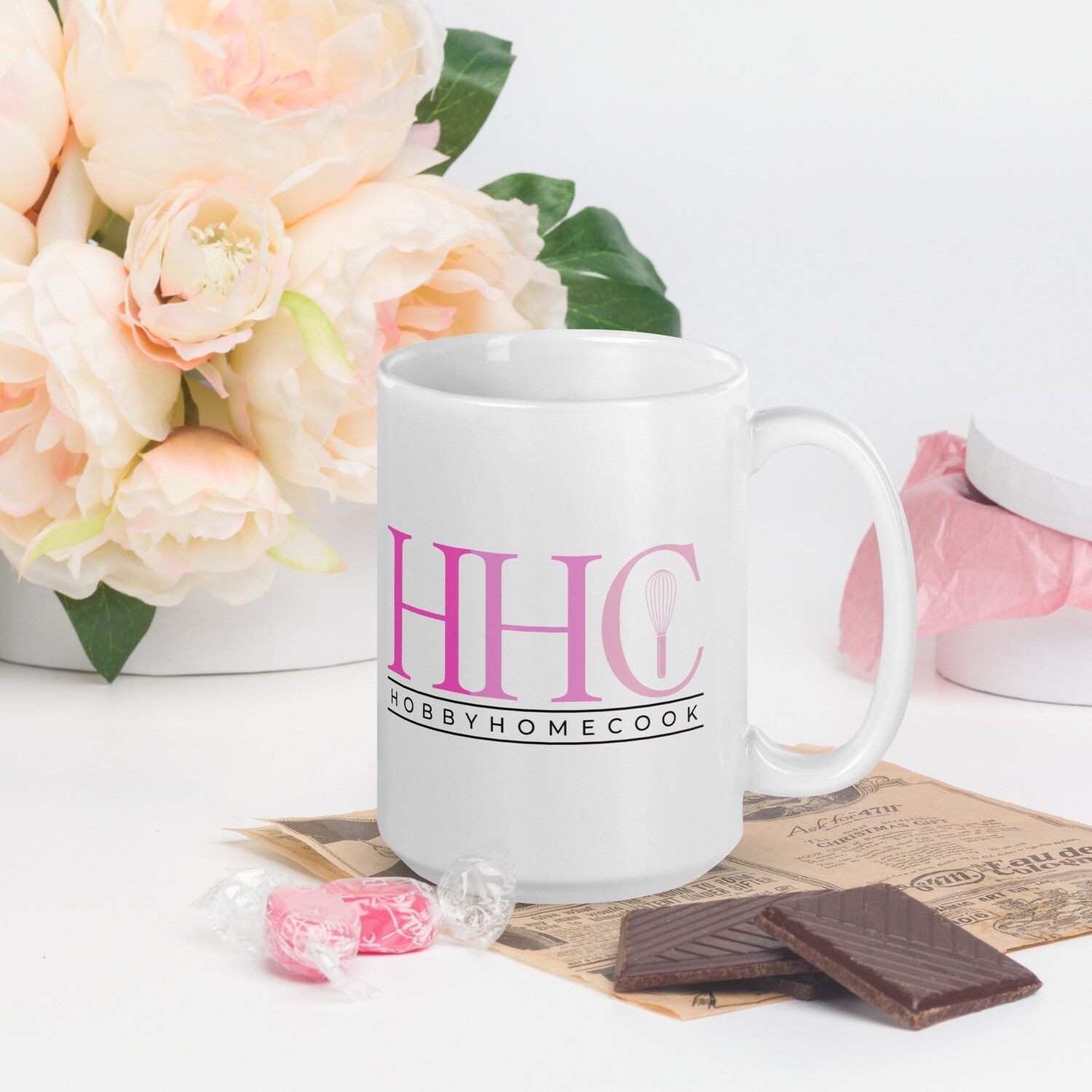 HHC White glossy mug