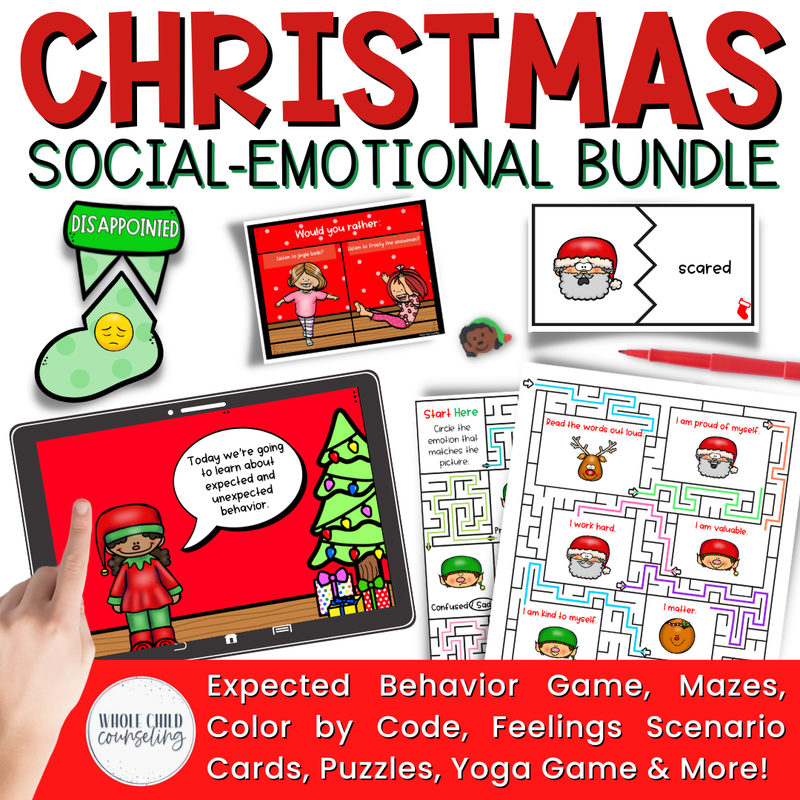 Christmas SEL and Counseling Activities Bundle