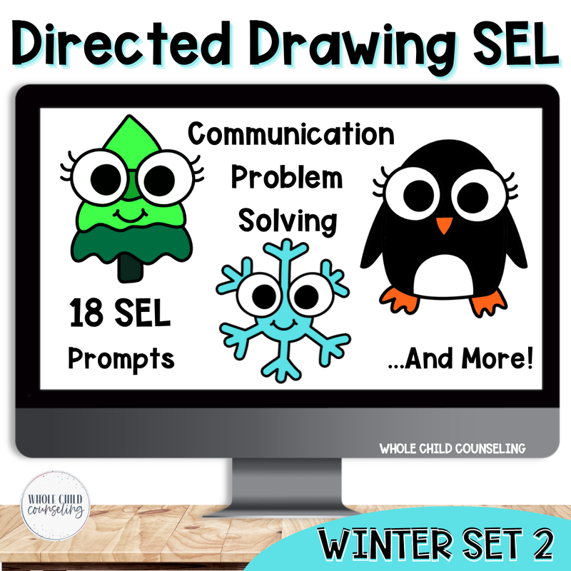 Winter Problem Solving SEL Directed Drawing Set 2