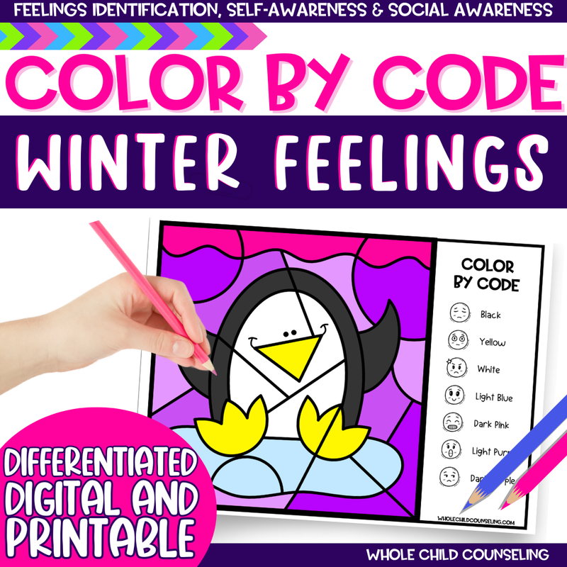 Penguin Winter Color By Code Activity Penguin Winter Color By Code Activity