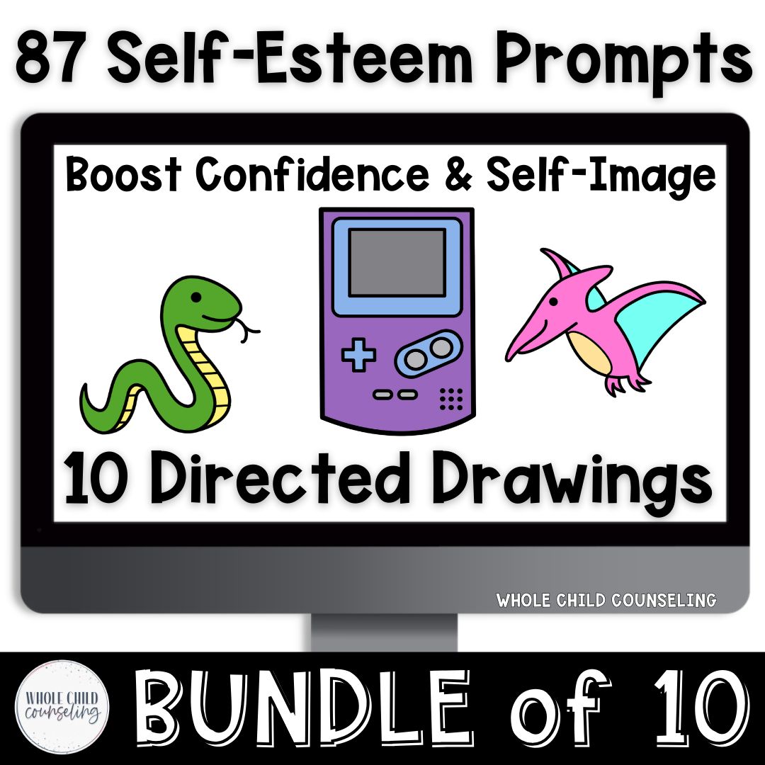 Self Esteem SEL Directed Drawing Bundle