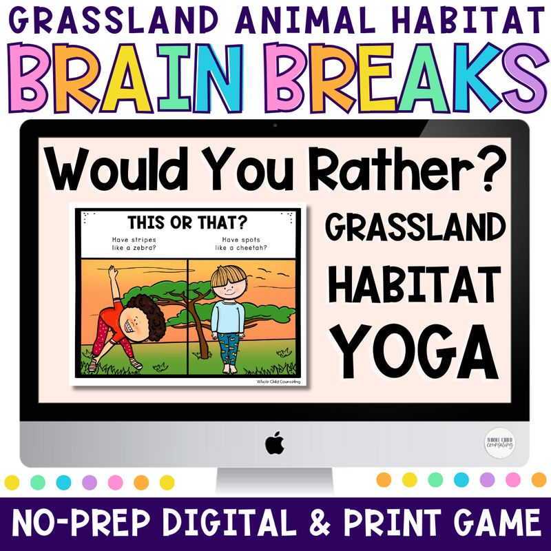 Grassland Habitat Would You Rather Yoga Game