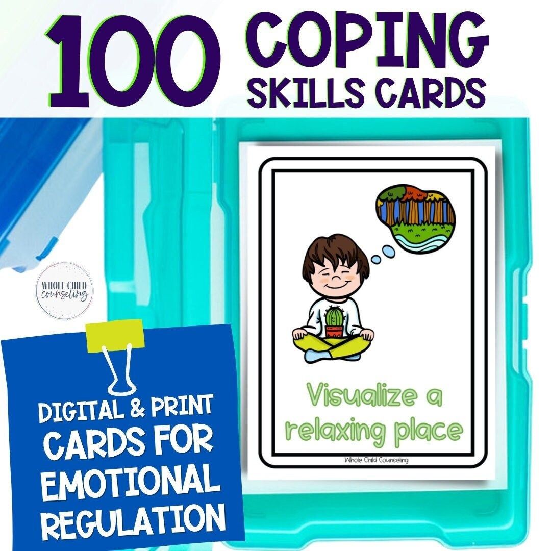 Coping Skills Cards Digital and Print