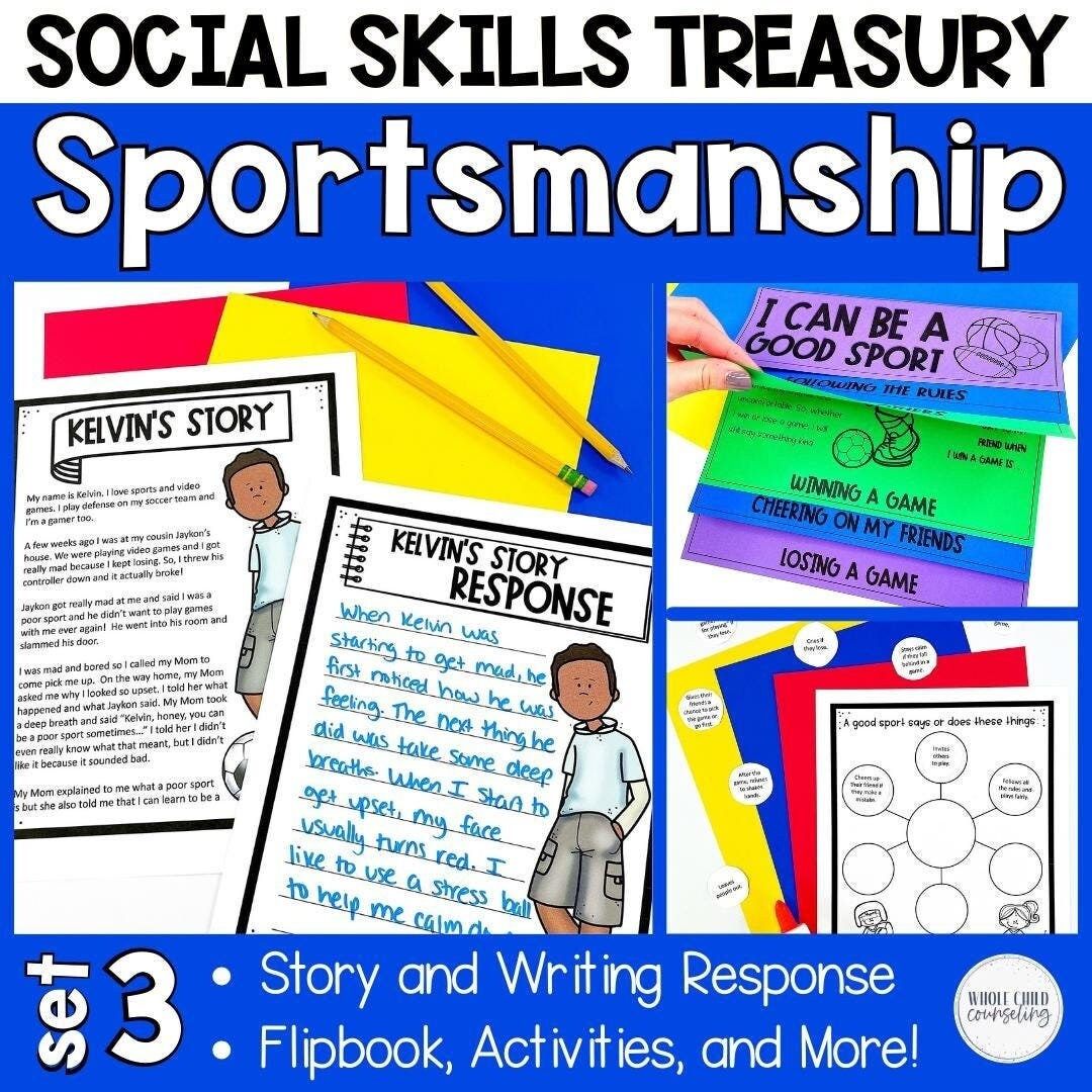 Sportsmanship Social Skills Game Digital and Print Set 3