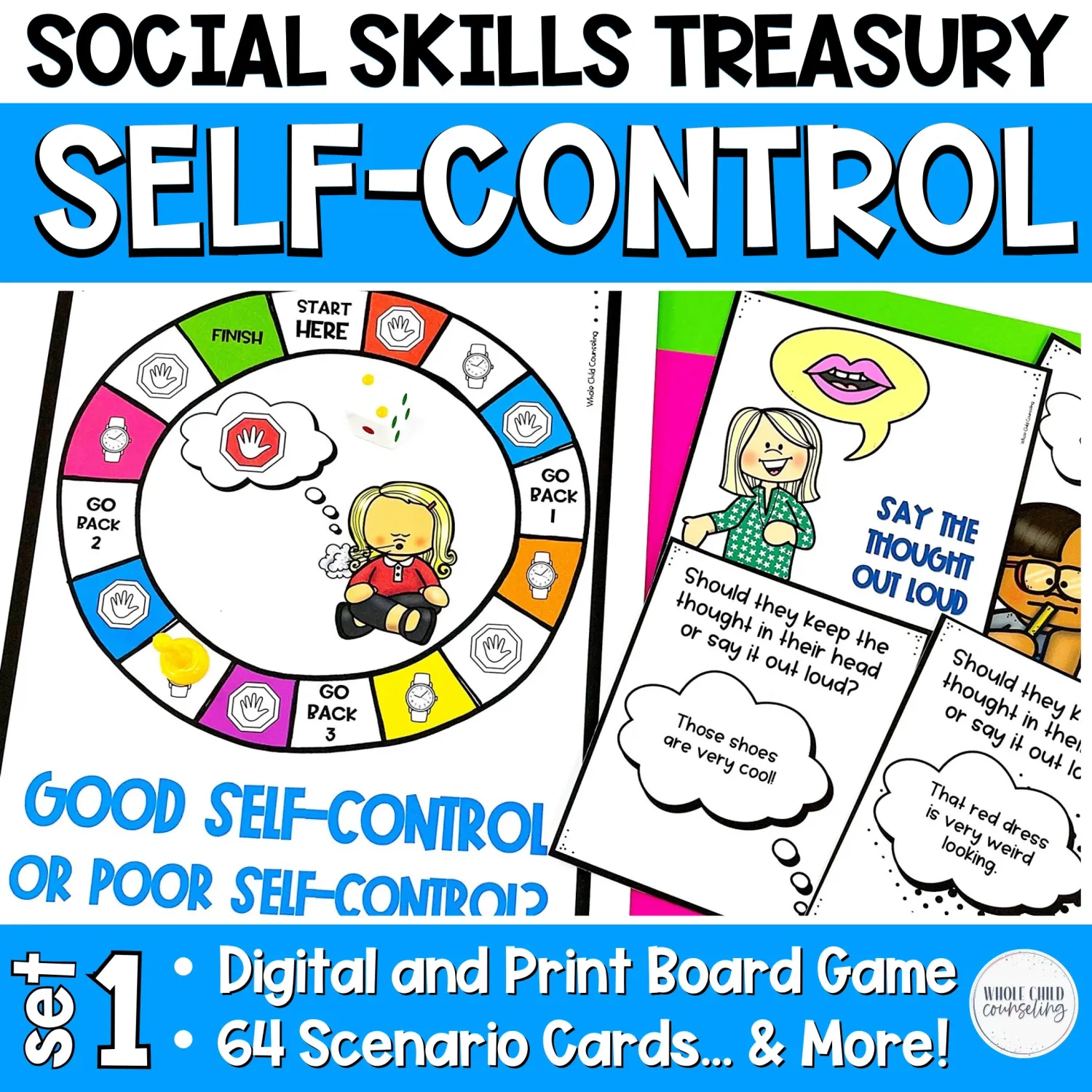 Social Skills Self-Control Activity and Game Set 1