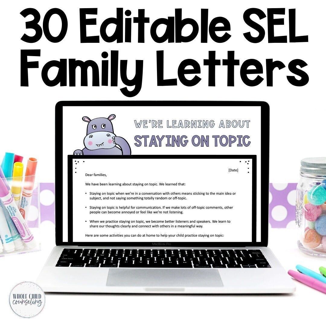 Editable SEL Family Letters