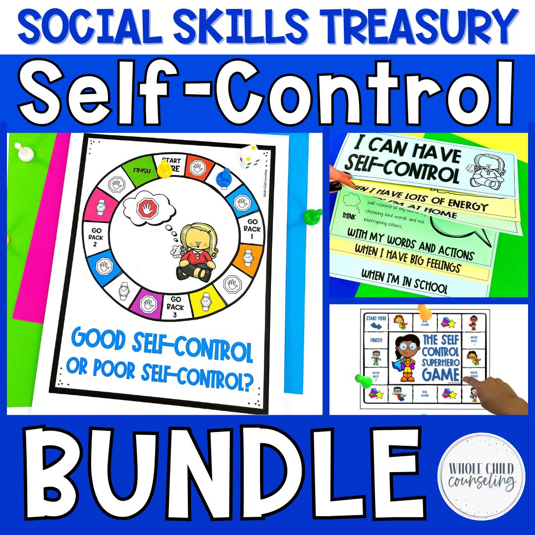 Self Control and Impulse Control Game Activity and Social Story Bundle