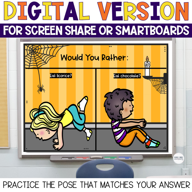 Halloween Yoga Game Would You Rather Activity