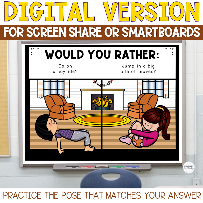 Thanksgiving Would You Rather Creative Movement Yoga Game
