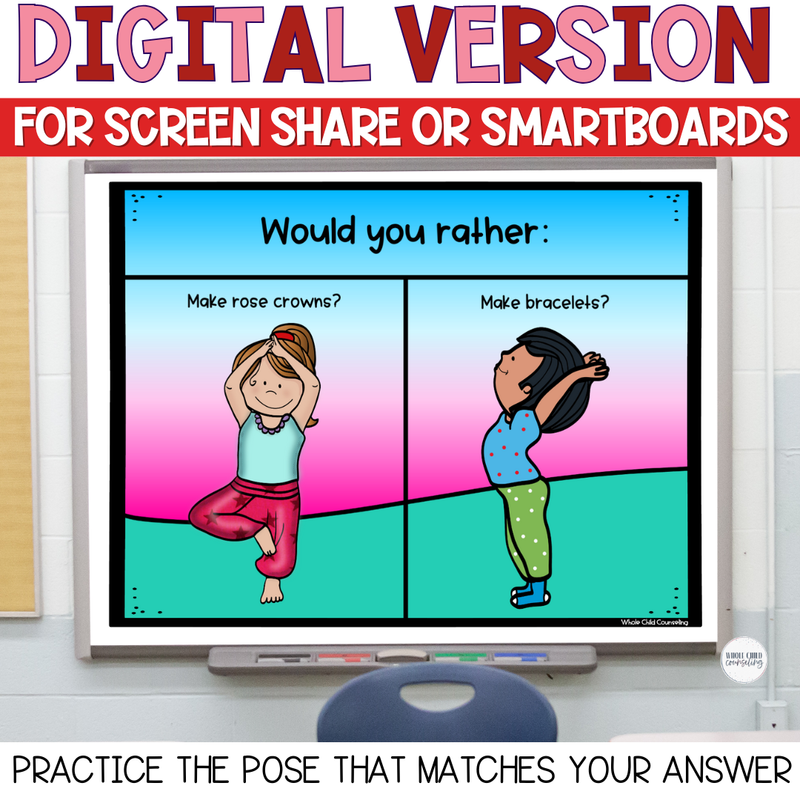 Valentine's Day Would You Rather Yoga Game