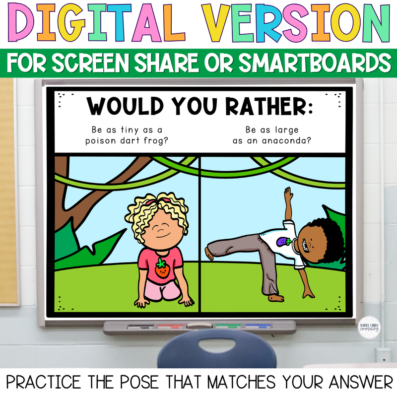 Rainforest Habitat Would You Rather Yoga Game