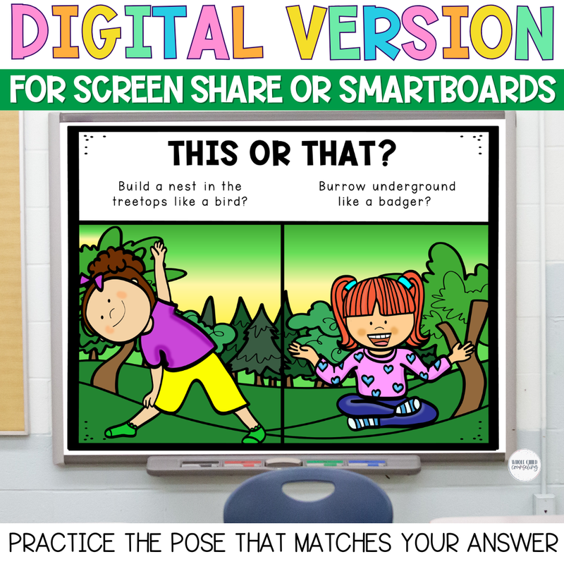 Woodland Habitat Would You Rather Yoga Game