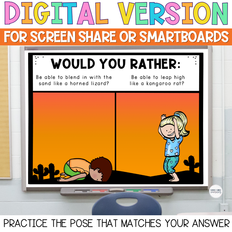 Desert Habitat Would You Rather Yoga Game