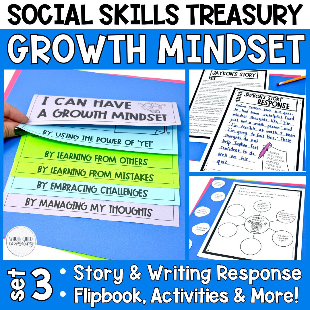 Growth Mindset for Upper Elementary Social Skills Set 3