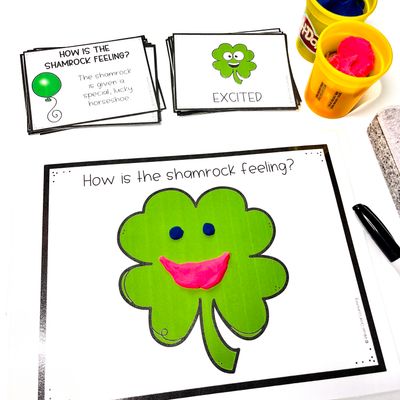 St. Patrick's Day Feelings Play Dough and Drawing Mats
