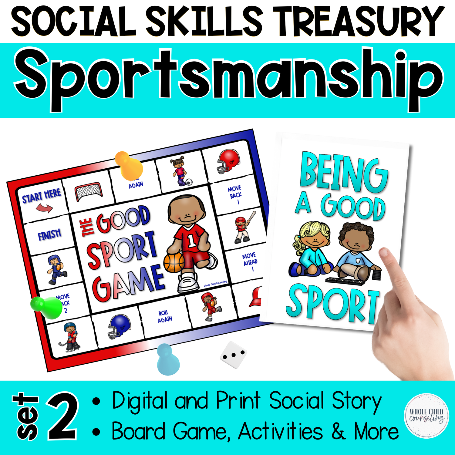 Sportsmanship Social Skills Game Digital and Print Set 2: Social Skills Treasury