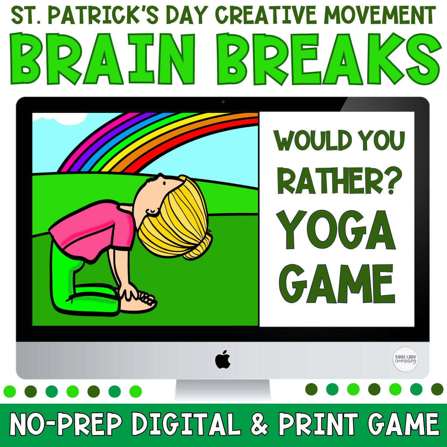 St. Patrick's Day Would You Rather Creative Movement Yoga Game