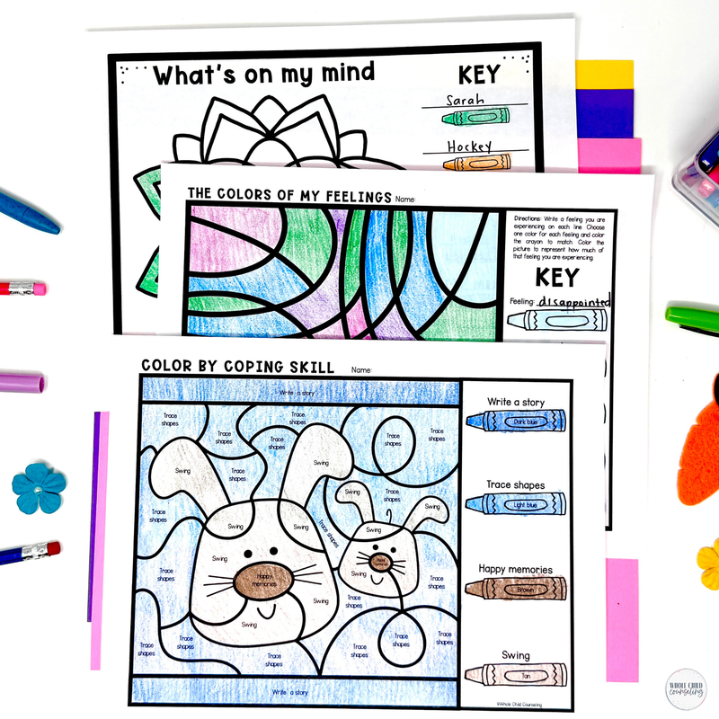Color By Code Spring Butterfly Activity