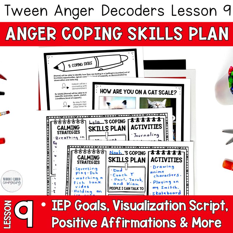 Teen and Tween Coping Skills Anger Management Toolbox Activities