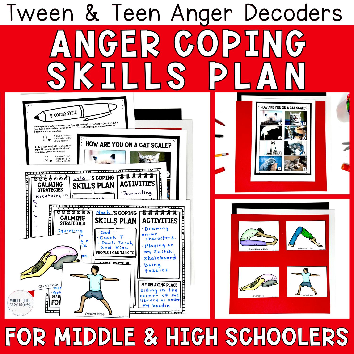 Teen and Tween Coping Skills Anger Management Toolbox Activities