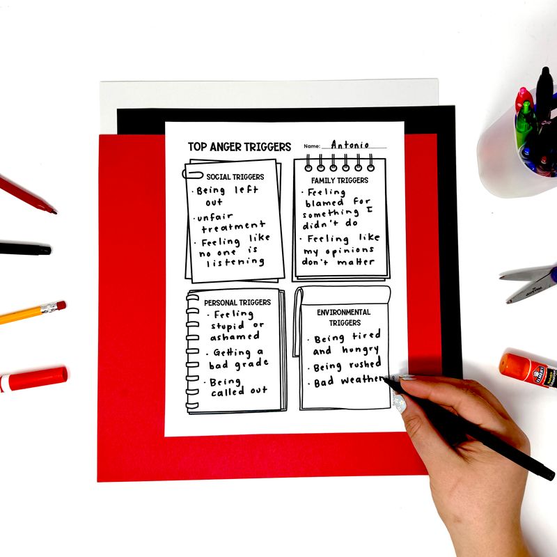 Identifying Triggers: Anger Management Worksheets and Strategies to Calm Anger