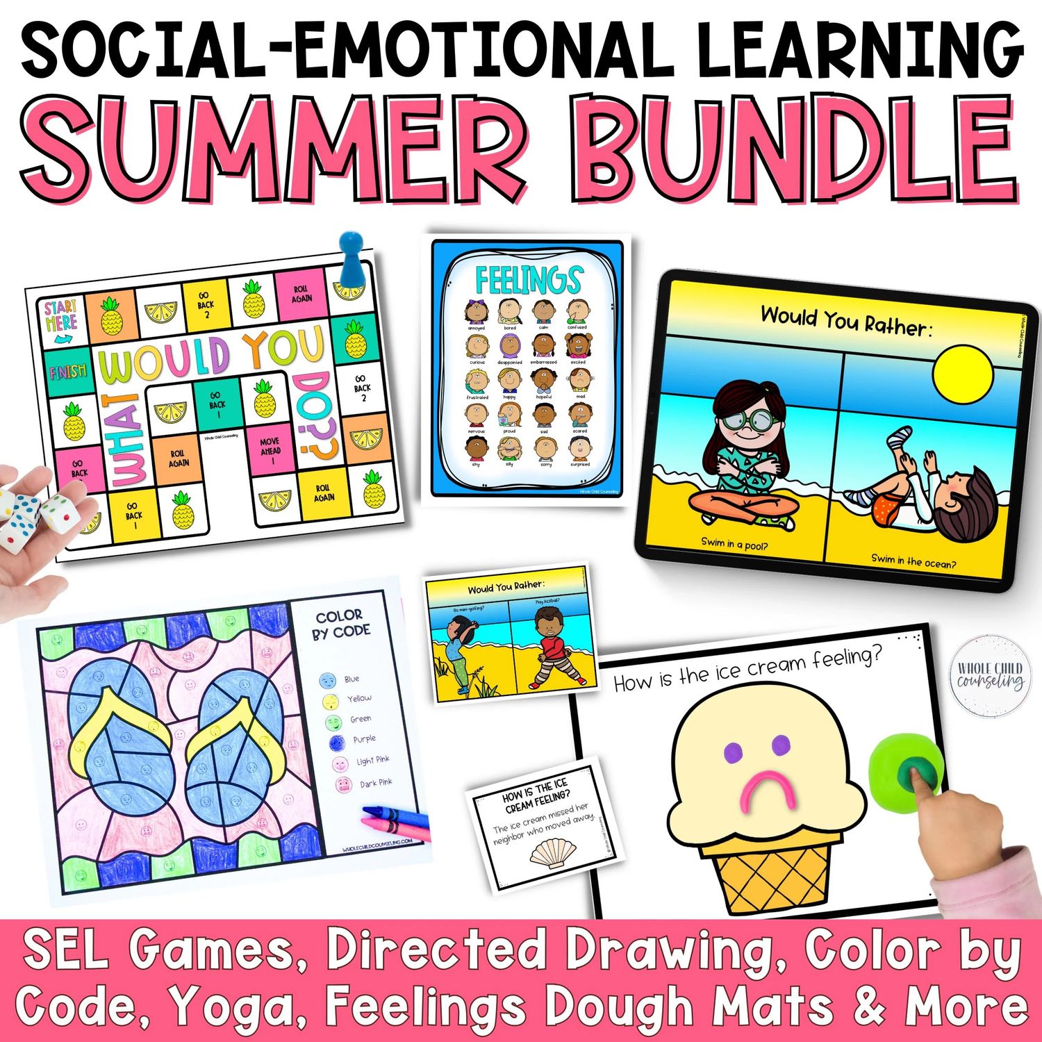 SEL Summer Social Skills Learning Activities Bundle